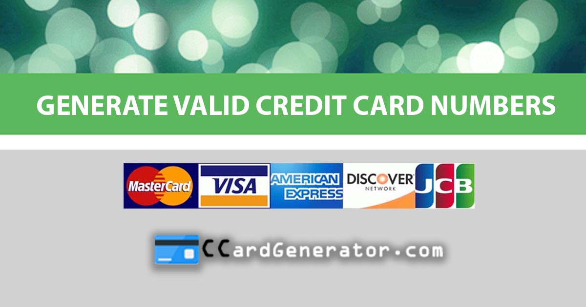 Valid Credit Card Generator and Validator