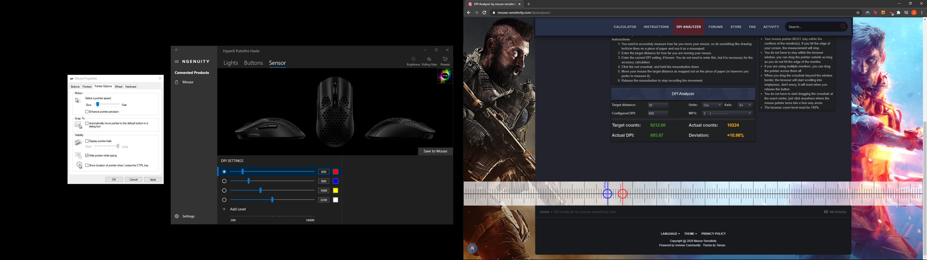 Pulsefire Haste DPI issue (and a PSA to check your mouse's DPI ...