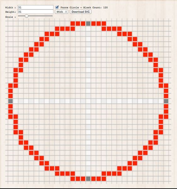 Pixel Circle / Oval Generator (Minecraft)