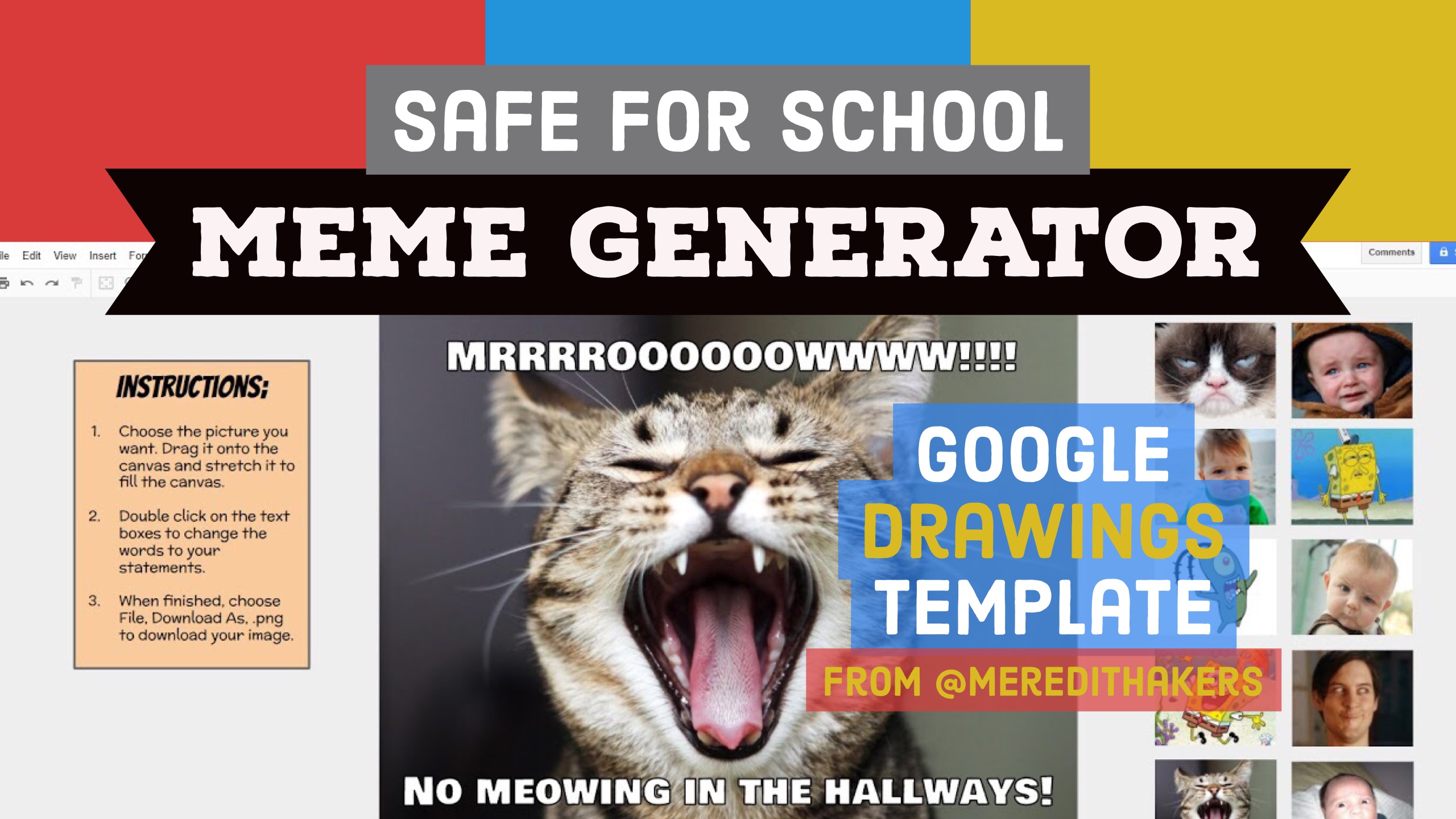 Safe for School Meme Generator Google Drawings Template ...