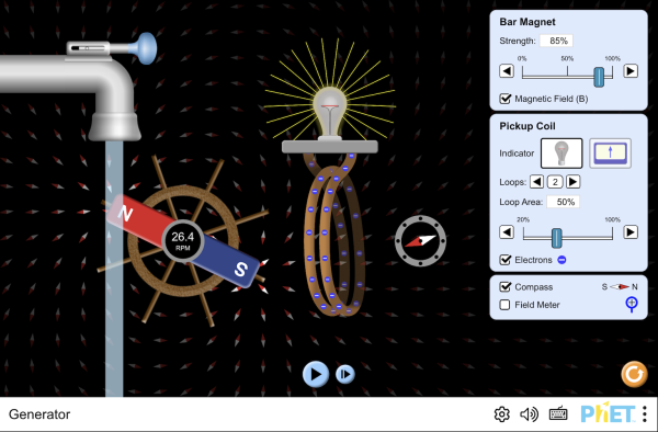 Generator - Faraday's Law | Induction | Electricity - PhET Interactive ...