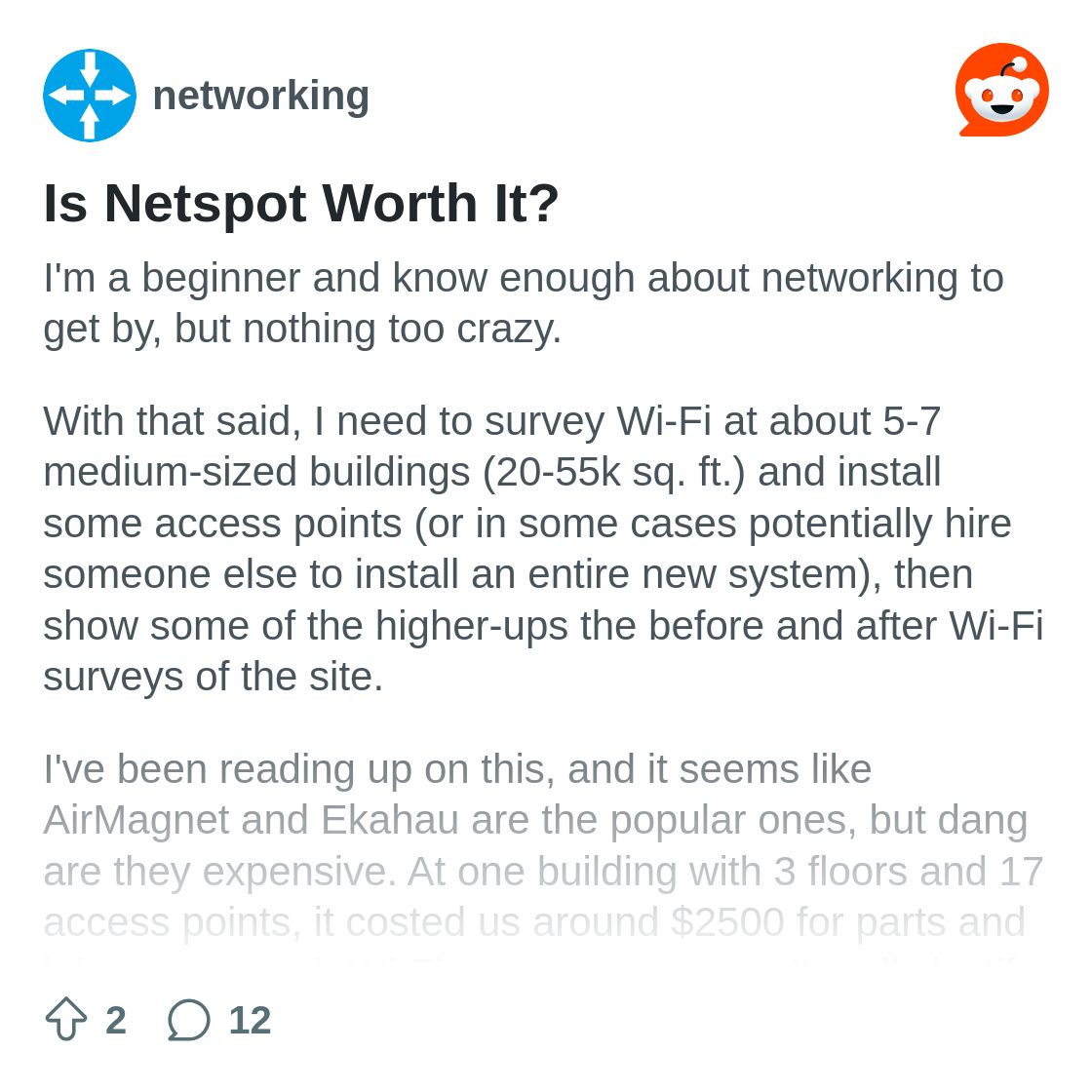 Is Netspot Worth It? : r/networking