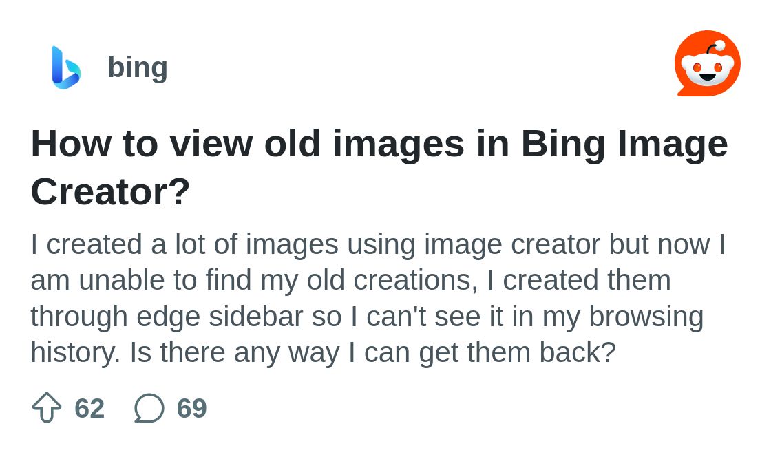 How to view old images in Bing Image Creator? : r/bing