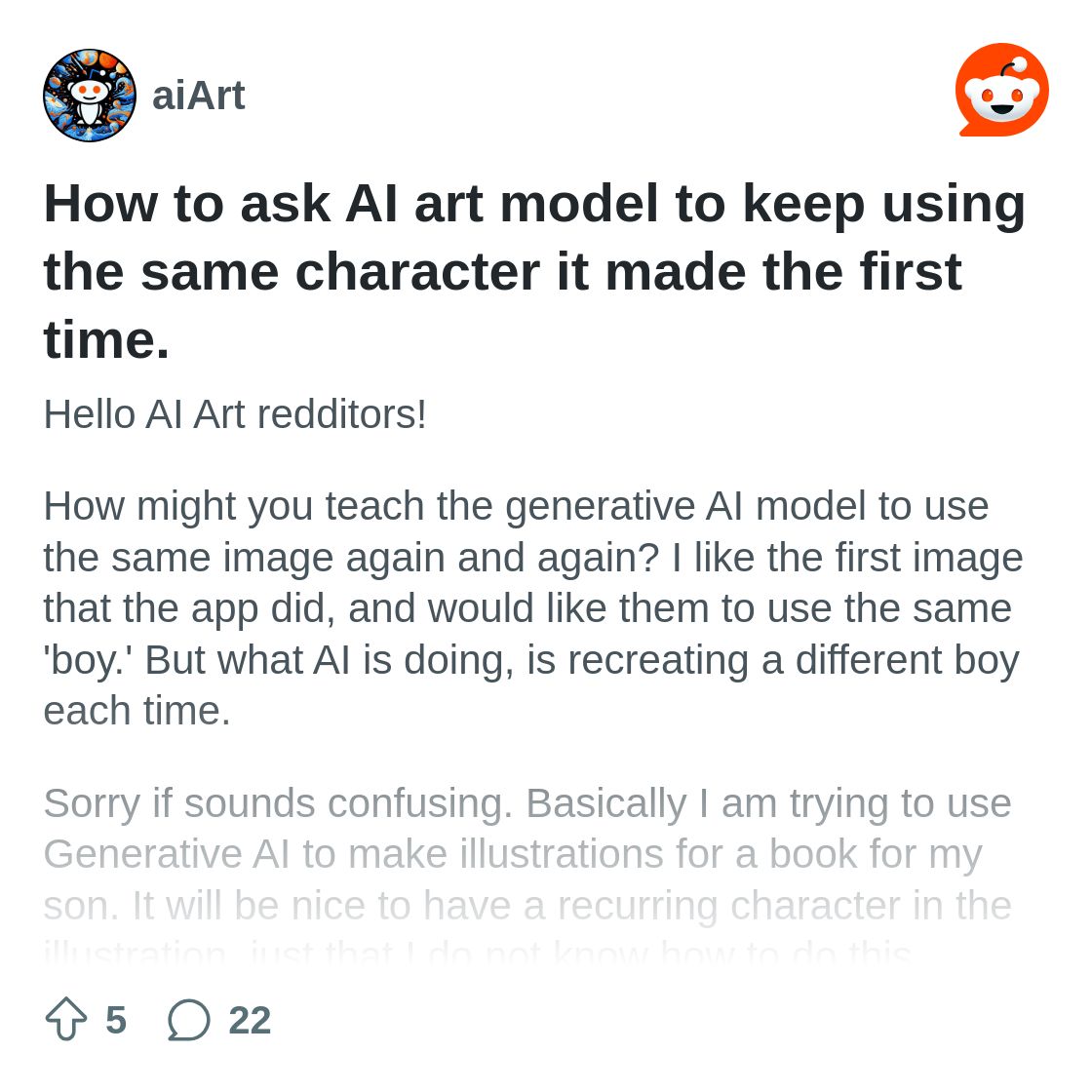 How to ask AI art model to keep using the same character it made ...