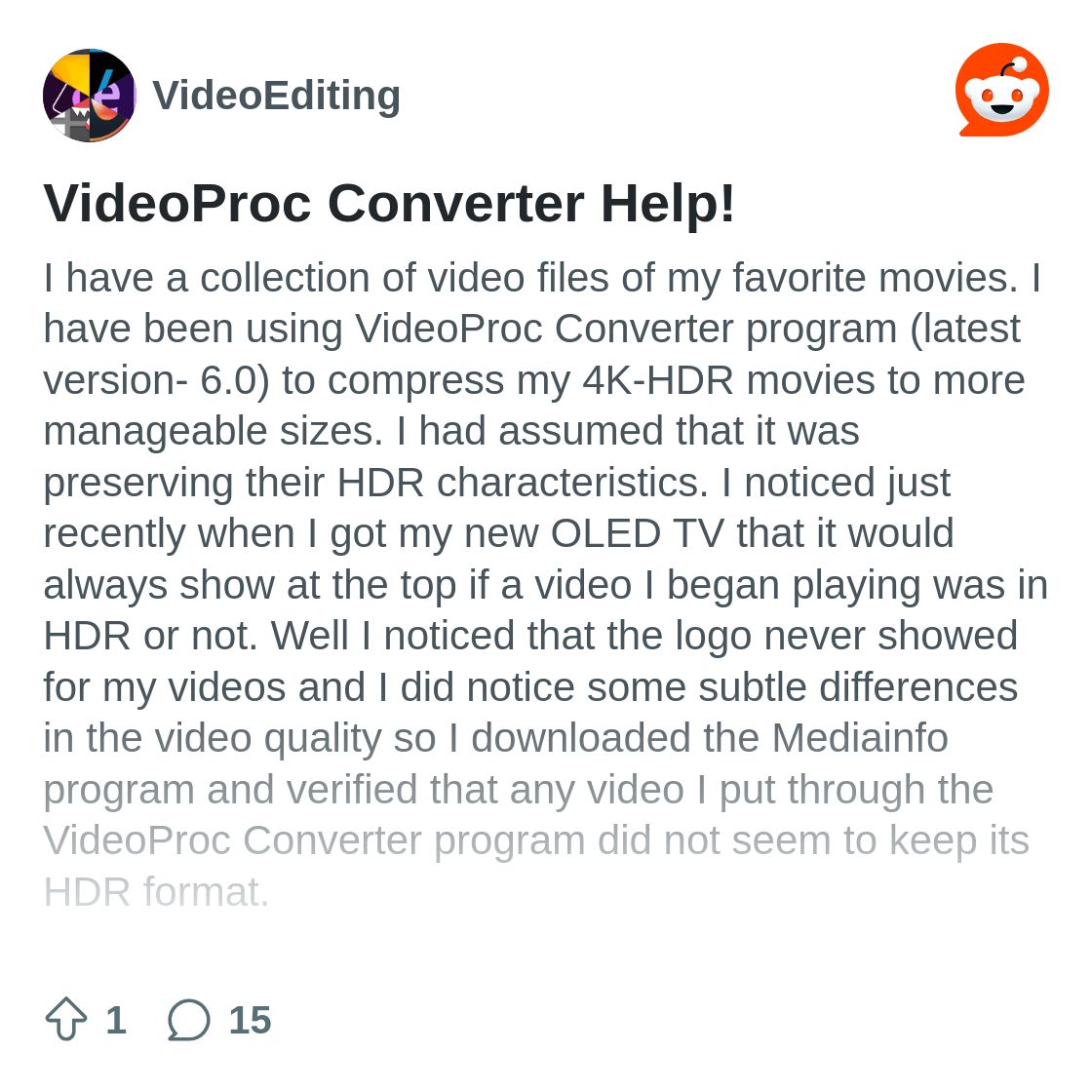 VideoProc Converter Help! : r/VideoEditing