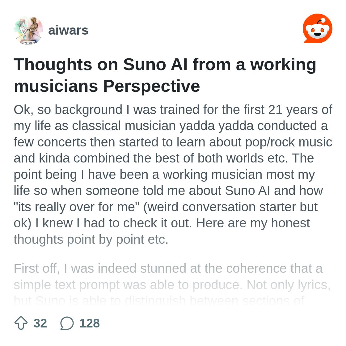 Thoughts on Suno AI from a working musicians Perspective : r/aiwars