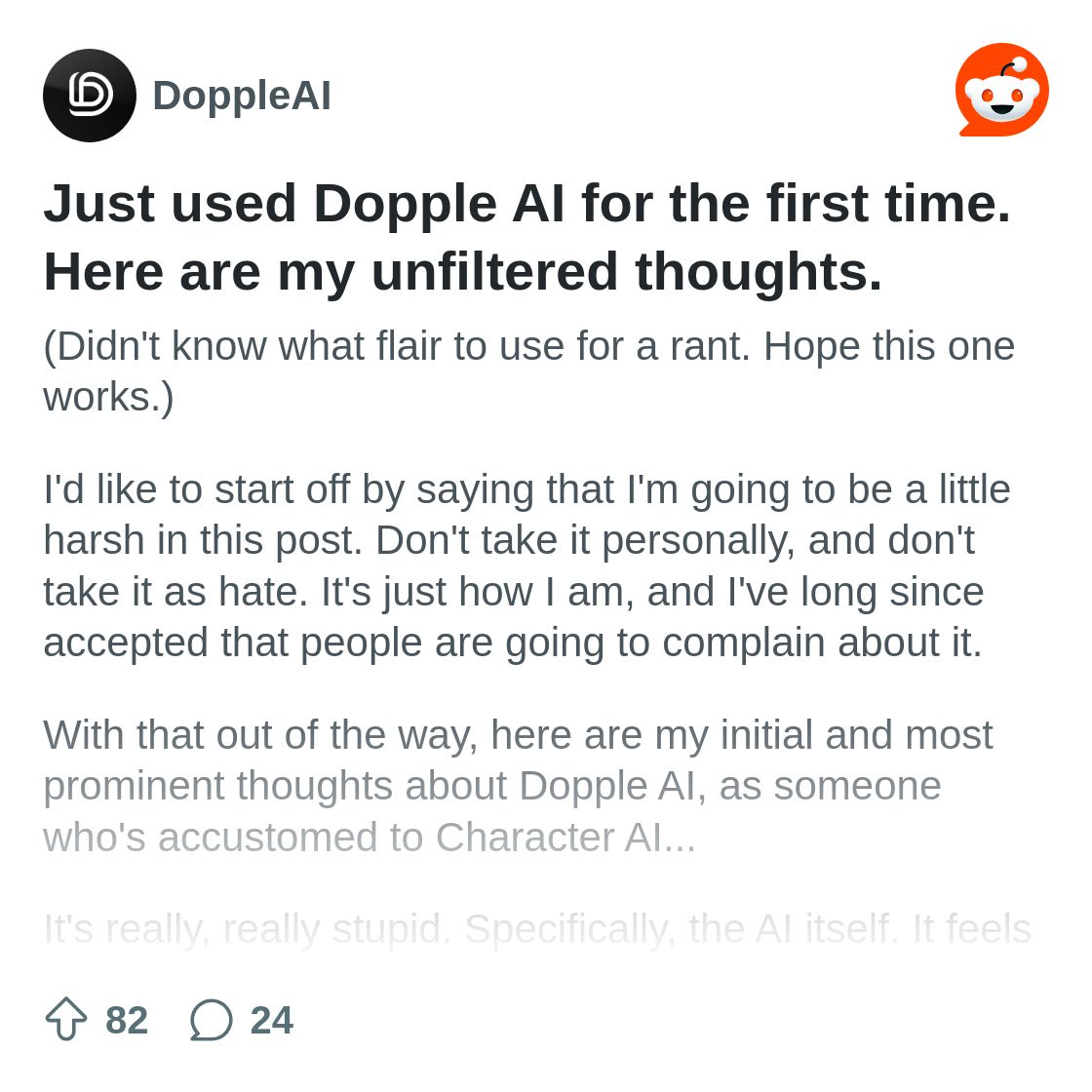 Just used Dopple AI for the first time. Here are my unfiltered thoughts ...