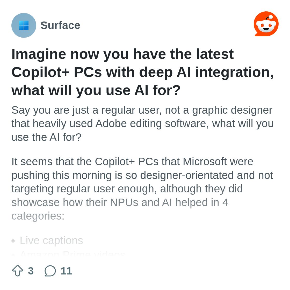 Imagine now you have the latest Copilot+ PCs with deep AI ...