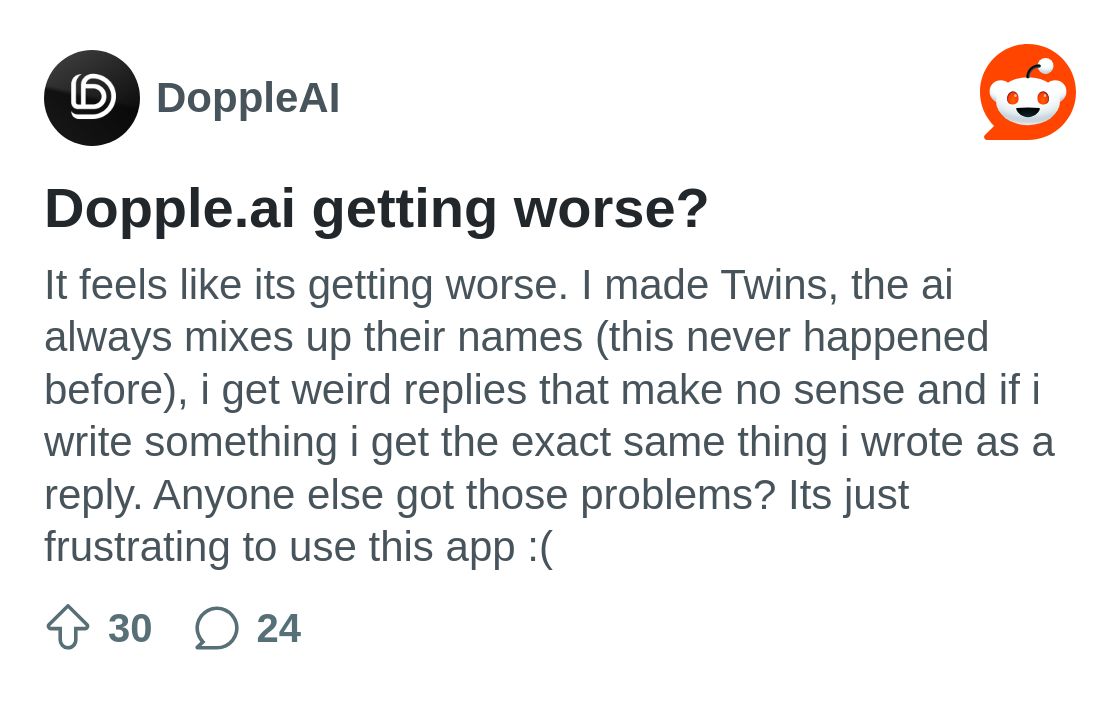 Dopple.ai getting worse? : r/DoppleAI