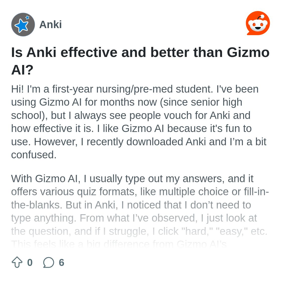 Is Anki effective and better than Gizmo AI? : r/Anki