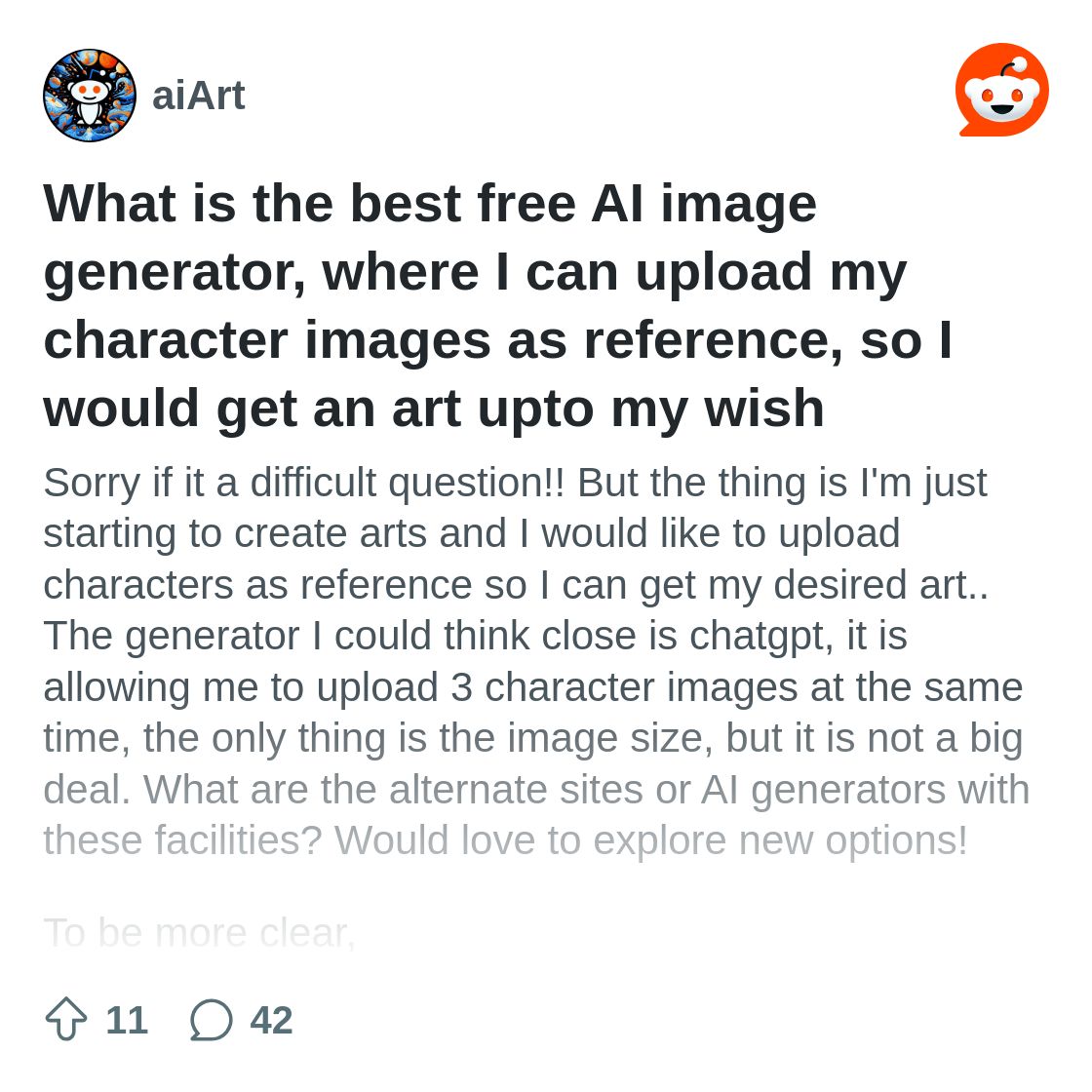 What is the best free AI image generator, where I can upload my ...