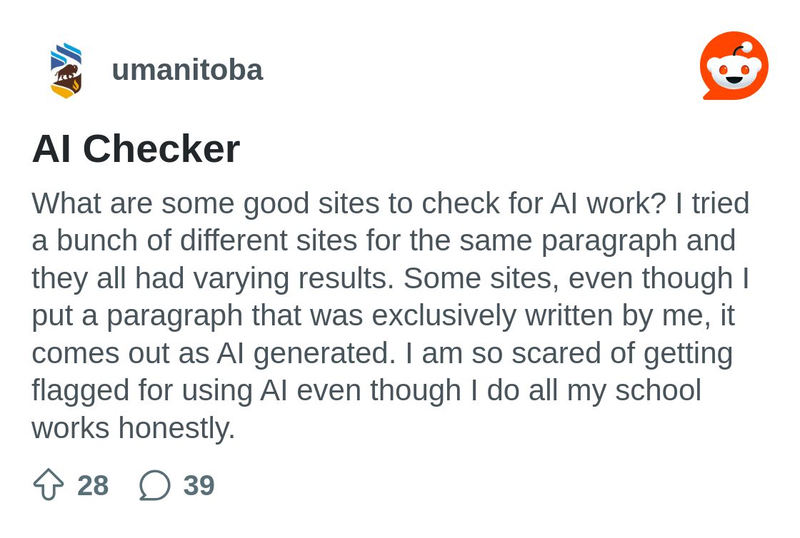 AI Checker : r/umanitoba