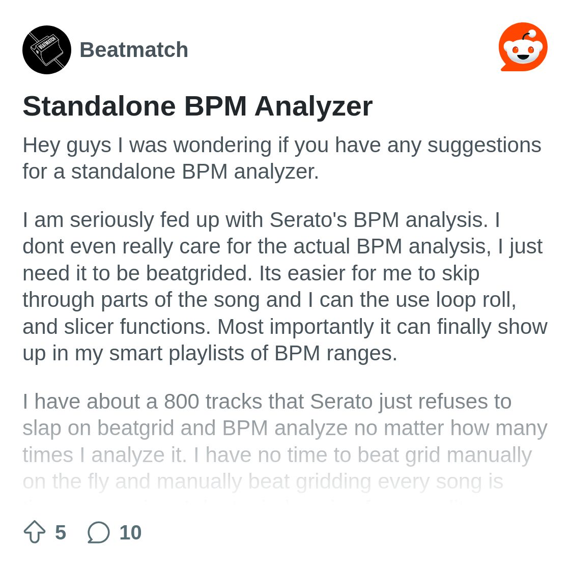 Standalone BPM Analyzer : r/Beatmatch