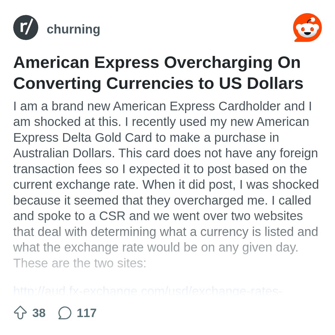 American Express Overcharging On Converting Currencies to US ...