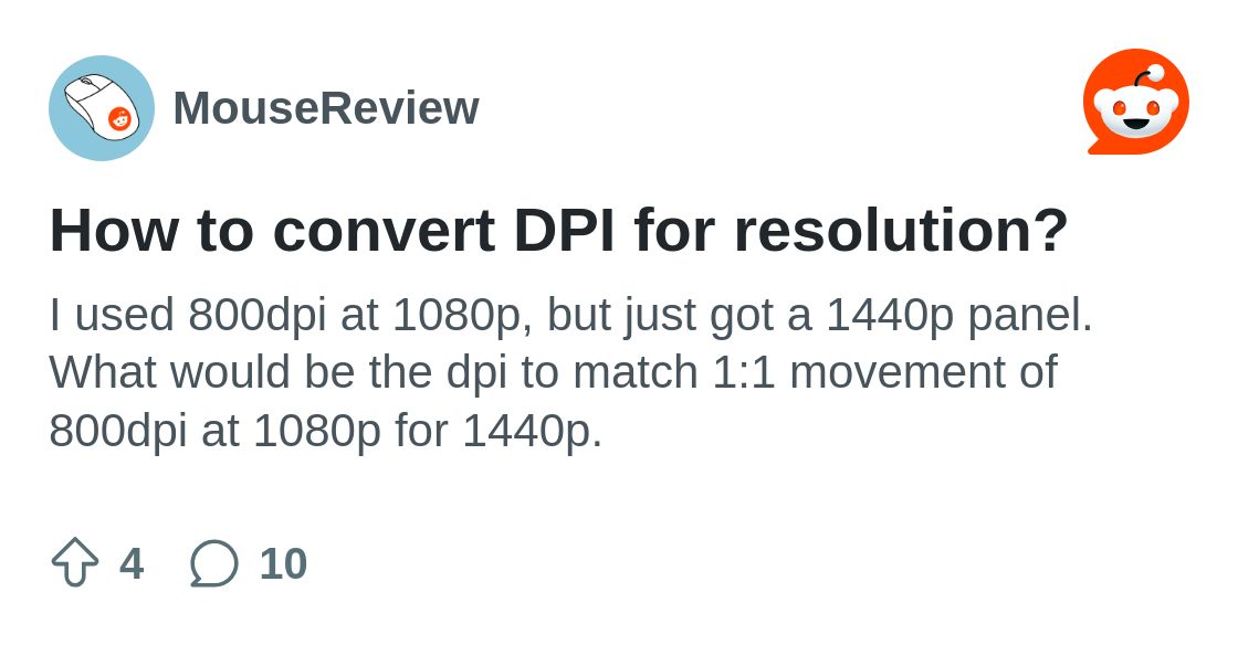 How to convert DPI for resolution? : r/MouseReview