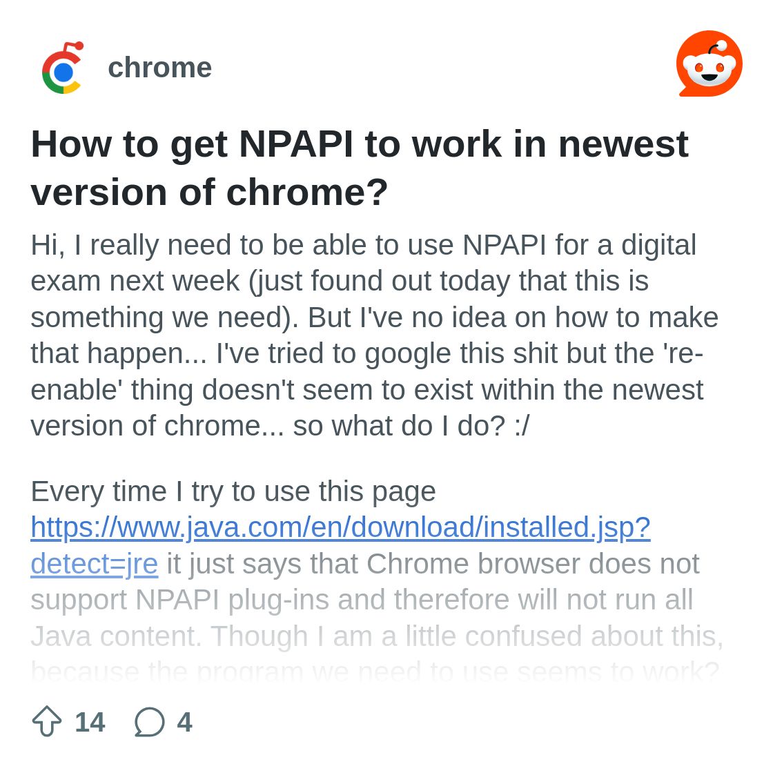 How to get NPAPI to work in newest version of chrome? : r/chrome