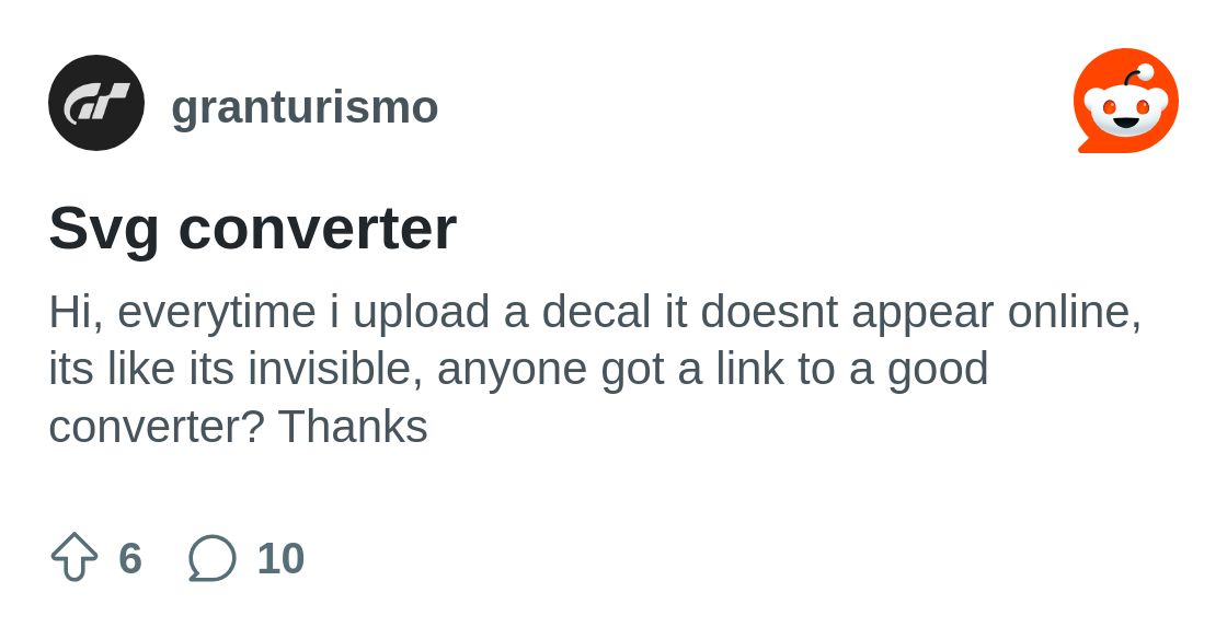 r/granturismo on Reddit: Svg converter