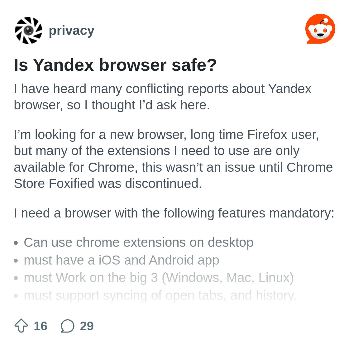 Is Yandex browser safe? : r/privacy