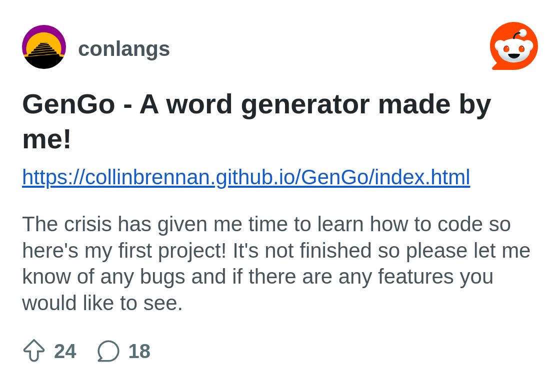 GenGo - A word generator made by me! : r/conlangs