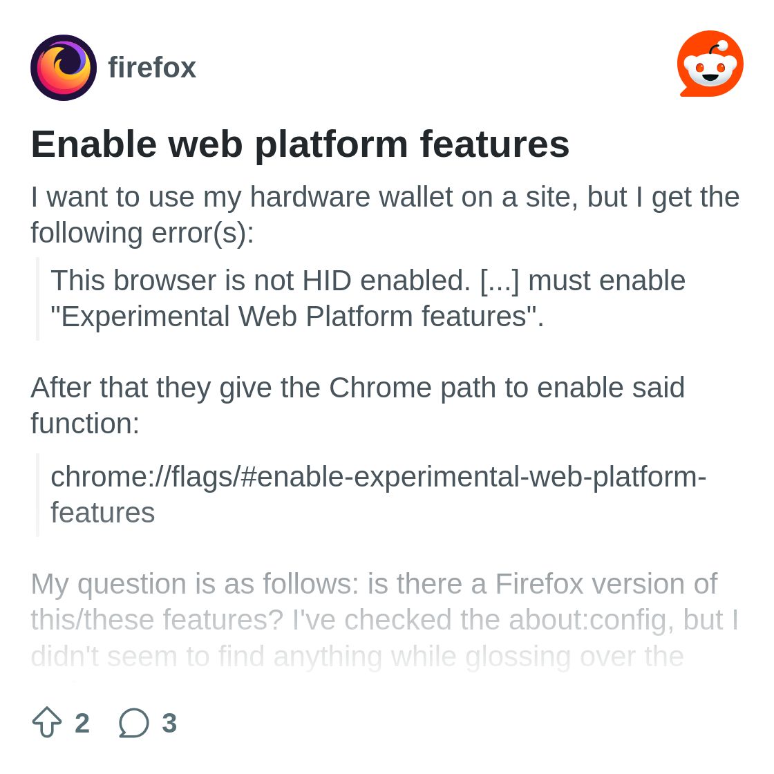 r/firefox on Reddit: Enable web platform features