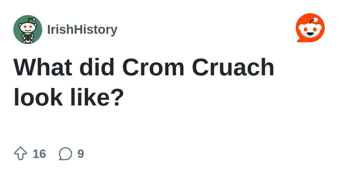 What did Crom Cruach look like? : r/IrishHistory