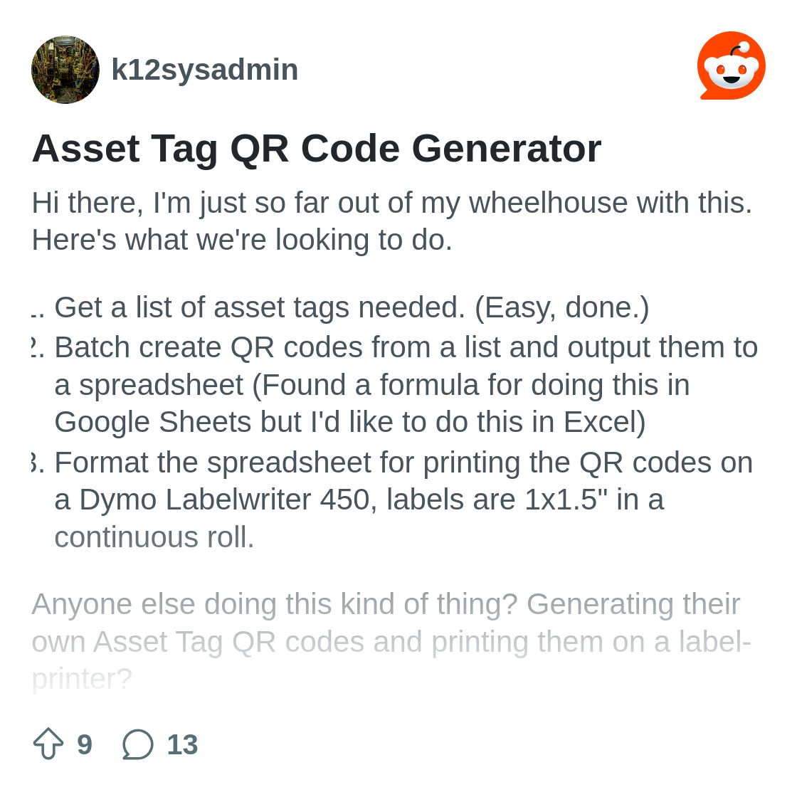 Asset Tag QR Code Generator : r/k12sysadmin