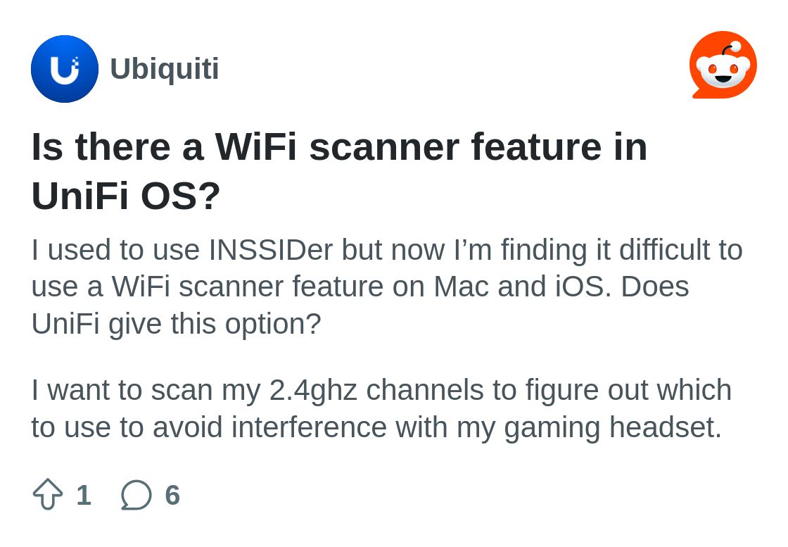 Is there a WiFi scanner feature in UniFi OS? : r/Ubiquiti