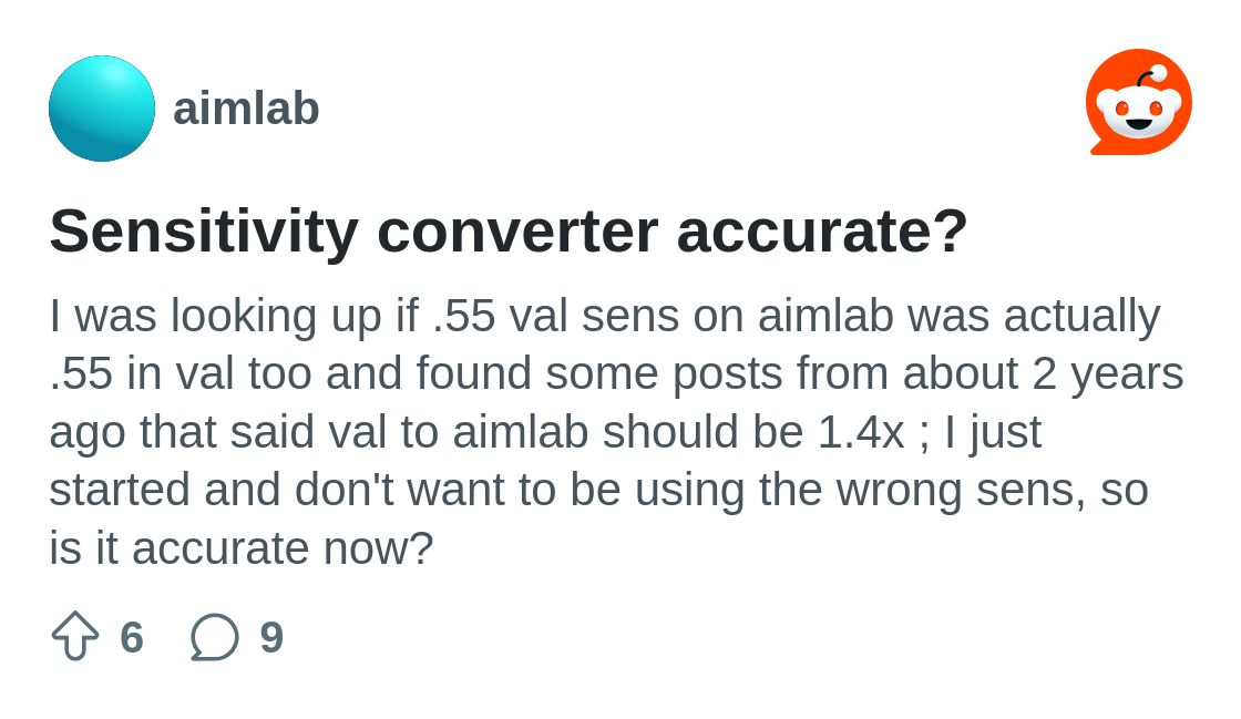 r/aimlab on Reddit: Sensitivity converter accurate?