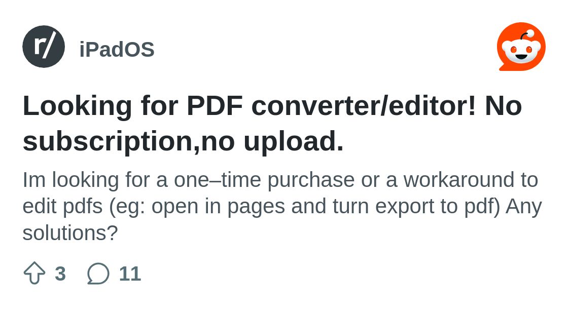 Looking for PDF converter/editor! No subscription,no upload. : r ...