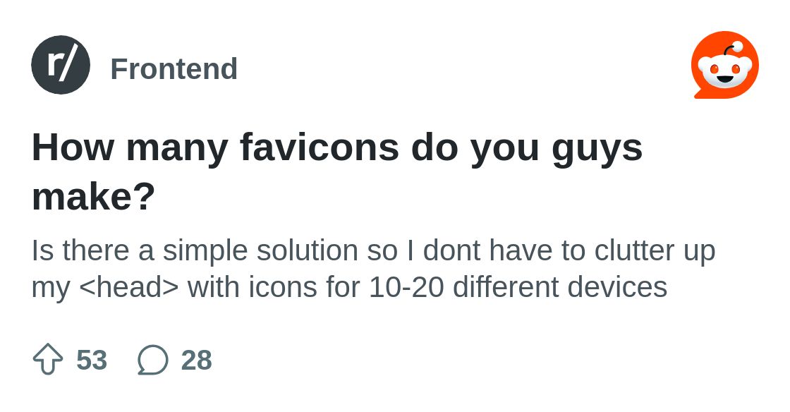 How many favicons do you guys make? : r/Frontend