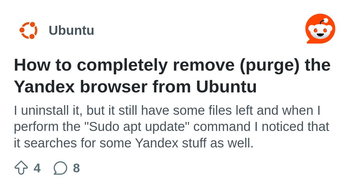 How to completely remove (purge) the Yandex browser from Ubuntu ...