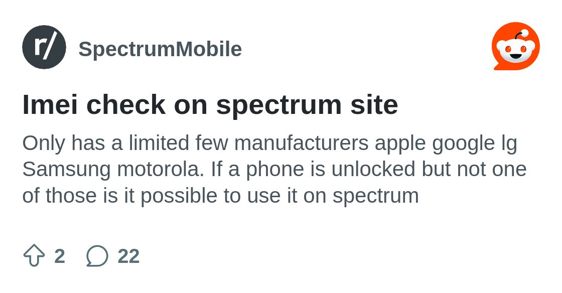 Imei check on spectrum site : r/SpectrumMobile