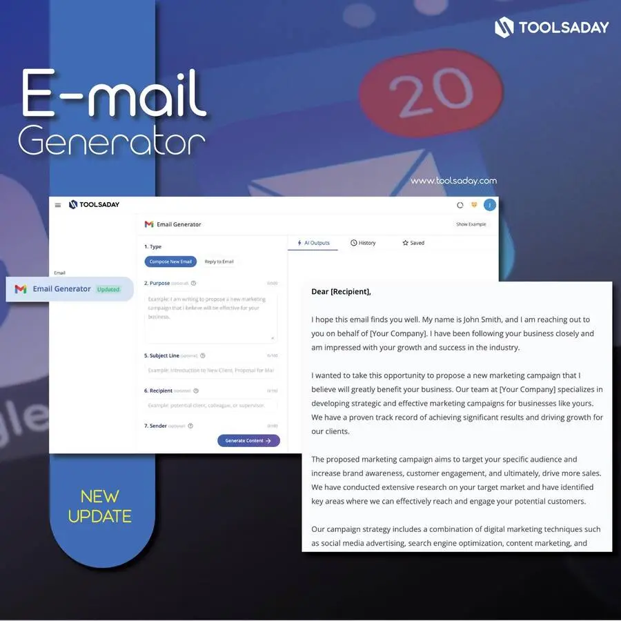 AI Email Generator | Toolsaday