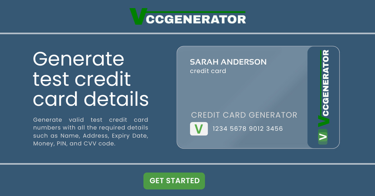 VCCGenerator - Free Online Credit Card Generator (2025)